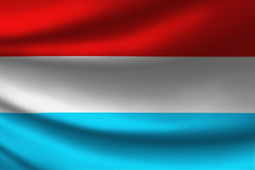 Luxembourg flag with fabric