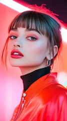 Naklejka premium Realistic_fashion_model,generated ai