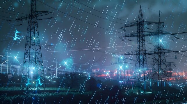 Smart Grid Managing Energy During a Thunderstorm with Automatic Rerouting and Real Time Weather Impact Monitoring