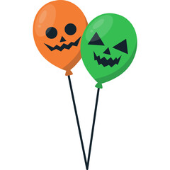 Halloween Balloon Scary Illustration
