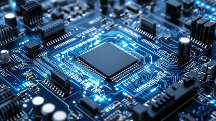 Fototapeta premium close up of computer circuit board