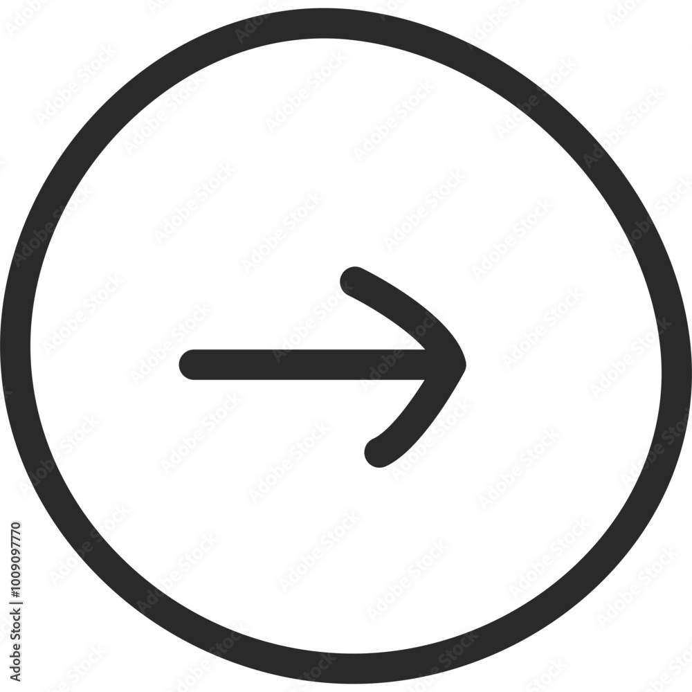 Poster simple arrow isolated on transparent background. svg. doddle arrow