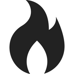 Fire flame symbol isolated on transparent background. SVG. Logo design fire