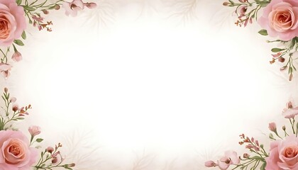 A delicate floral border featuring soft pastel colors, perfect for adding a touch of elegance and charm to any design project