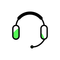 headphones icon on white background