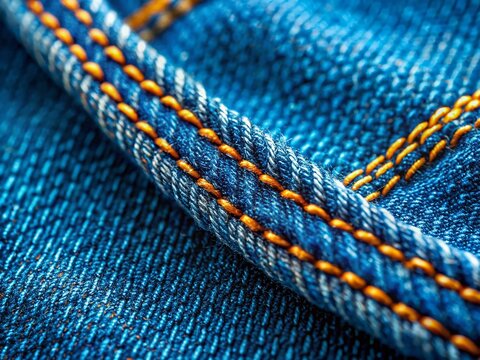 Close-up of Bartack Stitching on Denim Fabric Showcasing Precision and Quality in Textile Craftsmanship