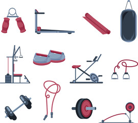Modern Home Gym Equipment for Workouts and fitness Element