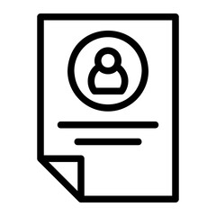 CV line icon
