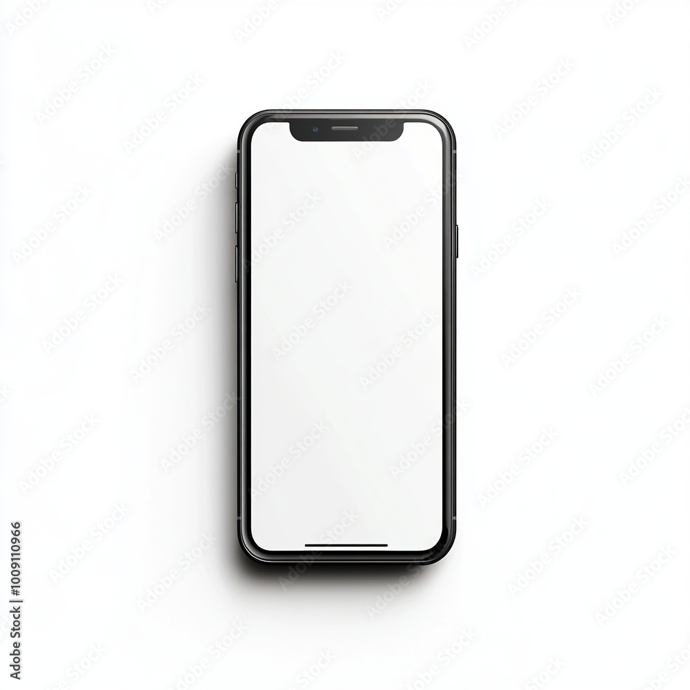 Sticker A blank smartphone displayed on a white background, ready for use or customization.