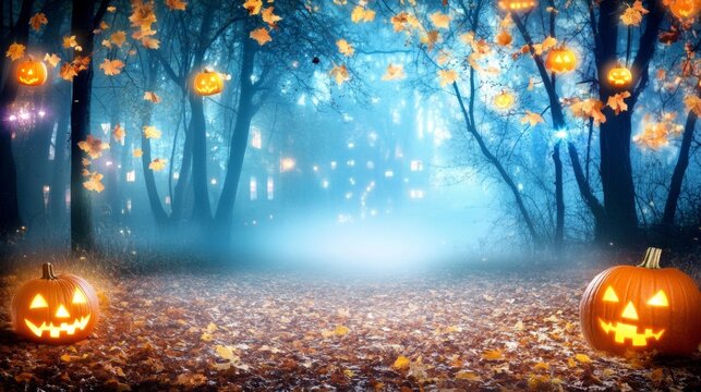 A spooky fog-covered street in an old town