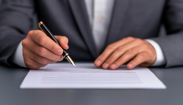 Lawyer holding a pen over a contract with a Termination Clause highlighted, legal termination process