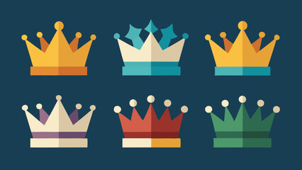  crown icon set