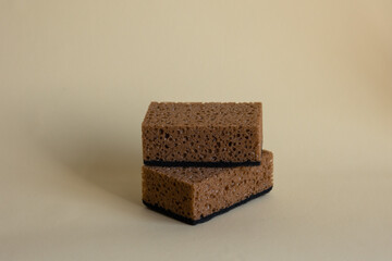 dish soap with sponge isolated