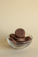 Cookies on the colourful background isolated