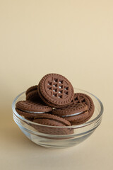 Cookies on the colourful background isolated