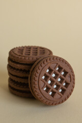 Cookies on the colourful background isolated