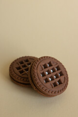 Cookies on the colourful background isolated