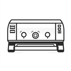Fototapeta premium A simple illustration of a toaster oven, designed for cooking and heating food.