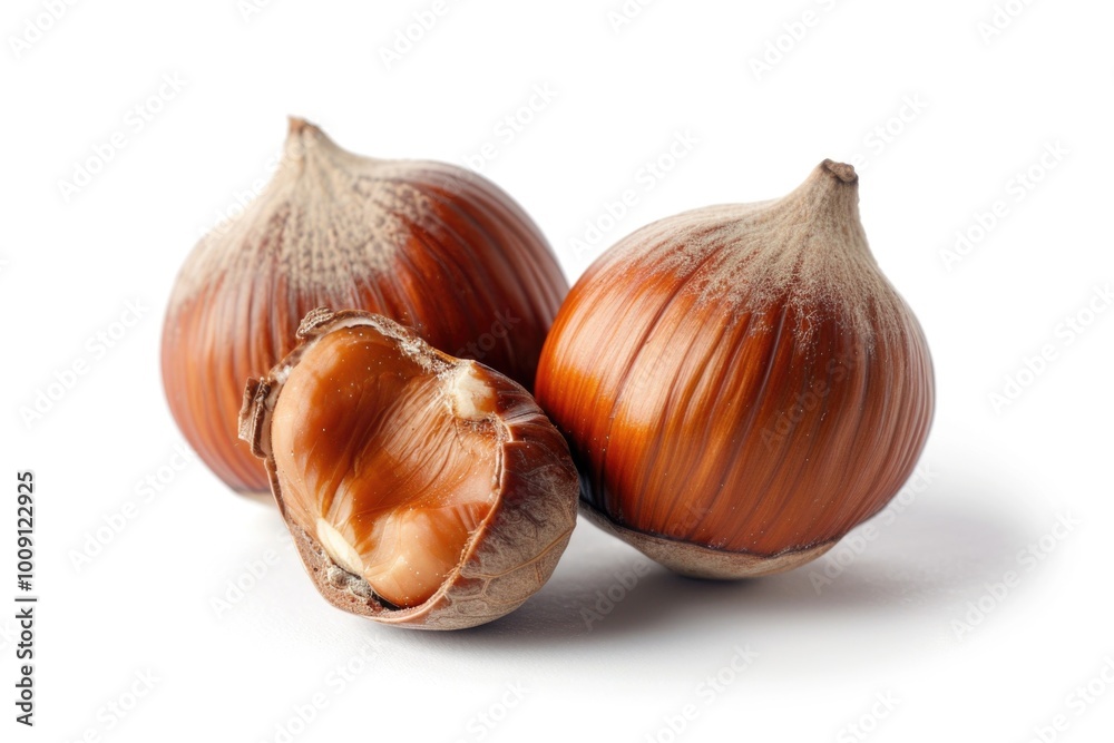 Poster Two onions sit together, a common scene in kitchen or cooking settings