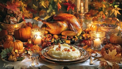 Bountiful Thanksgiving Feast: A Cornucopia of Autumn Delight