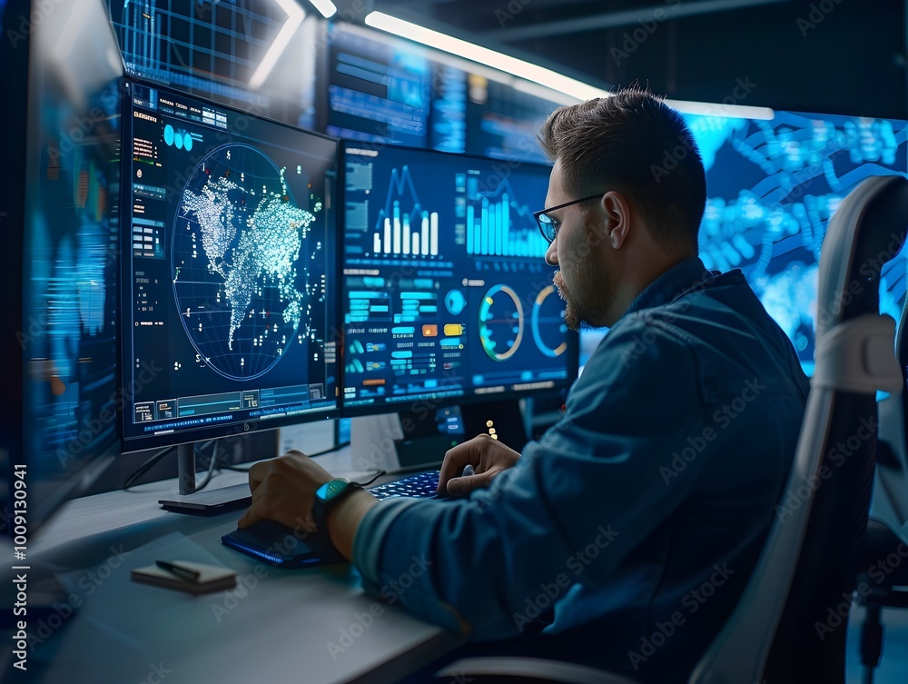 Poster it professional utilizing ai powered cybersecurity software to manage secure network