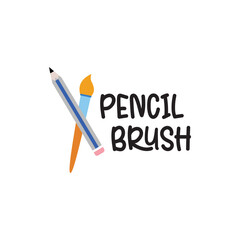Pencil and Brush Logo 
