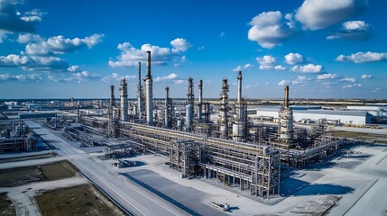 Obraz premium Aerial View of an Industrial Complex