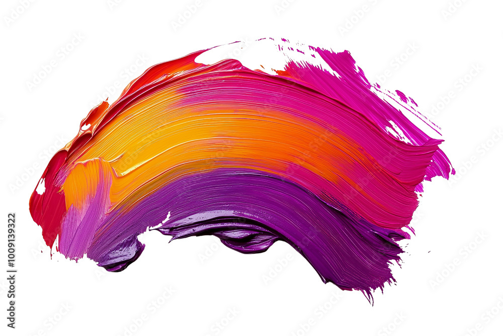 Poster Abstract paint stroke illustration, dynamic flow ,Isolated on transparent background