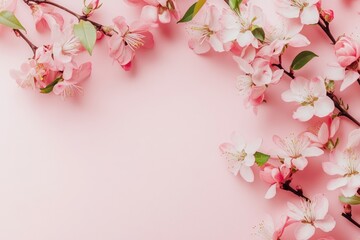 Fototapeta premium Serene Delicate Pink Blossoms on Soft Background