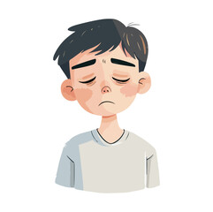 Worried Boy Flat illustration