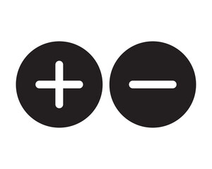 Obraz premium Plus and minus icon