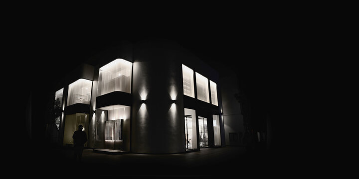 Polanco Mexico City Historic District at night with charming illuminated buildings, light, and architectural landmarks in Ciudad de M&eacute;xico, CDMX, M&eacute;xico
