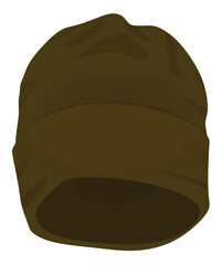Brown  winter hat. vector illustration