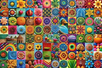 Colorful Mass Clipart Collection Featuring Various Shapes, Patterns, and Abstract Designs for Graphics