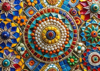 Colorful Mosaic Patterns Creating Stunning Visual Textures for Home Decor and Artistic Projects