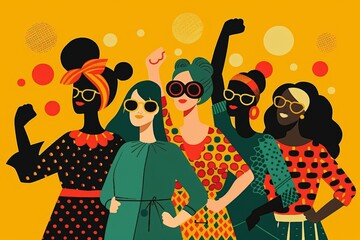 Empowered women celebrating diversity and unity