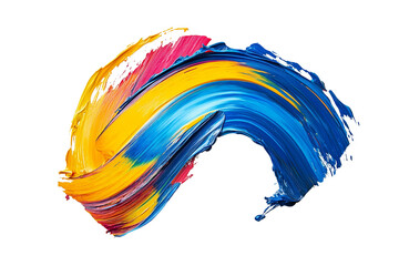 Fototapeta premium Abstract neon paint stroke, bright luminescent effect ,Isolated on transparent background