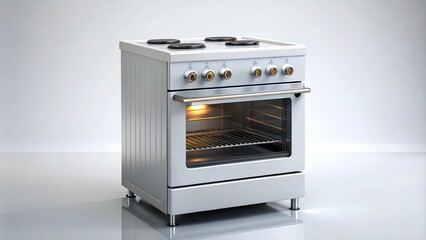 Fototapeta premium Electric cooker on white background