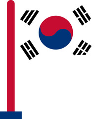 South Korea Flag Crisp Flown