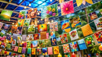 Fototapeta premium Colorful Sticker Banners for Celebrations, Events, and Creative Decoration Ideas in Various Designs