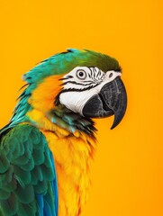 Fototapeta premium Blue and Yellow Macaw in Stunning Detail