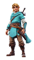 Game hero character isolated - transparent - ai generated