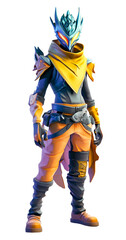 Game villain character isolated - transparent - ai generated