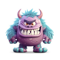 Monster game character isolated - transparent - ai generated