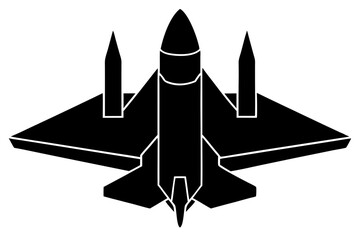 
Fighter Jet Vector Silhouette, Jet Fighter Airplane Silhouette, War Plane
