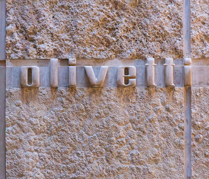 Old Technology Olivetti Italian Company in Venice Italy