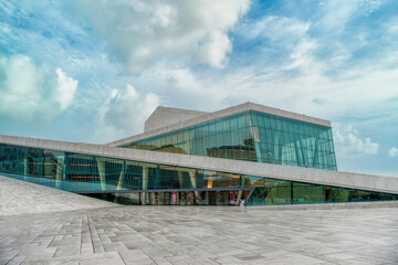 Obraz premium Oslo, the capital of Norway, is located on the southern coast of the country at the head of the Oslo Fjord, Norway