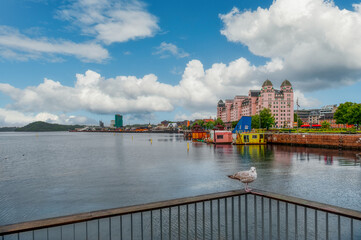 Fototapeta premium Oslo, the capital of Norway, is located on the southern coast of the country at the head of the Oslo Fjord, Norway