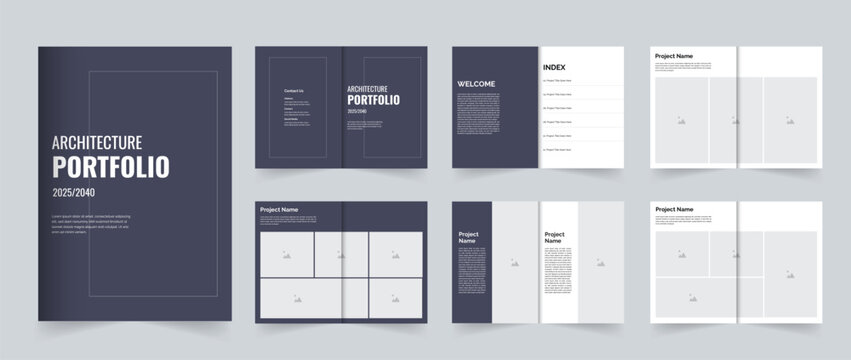 Professional Interior Portfolio template design or Architecture portfolio real estate portfolio