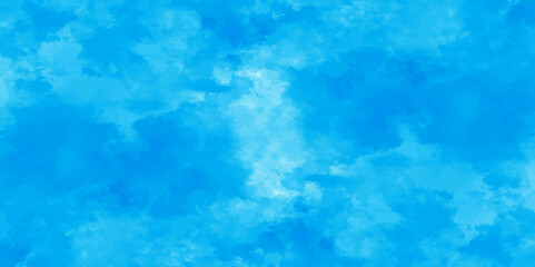Abstract watercolor background with blue and white ink . Aquarelle painted light sky blue shades frame illustration. creative wet ink effect turquoise color watercolor background.